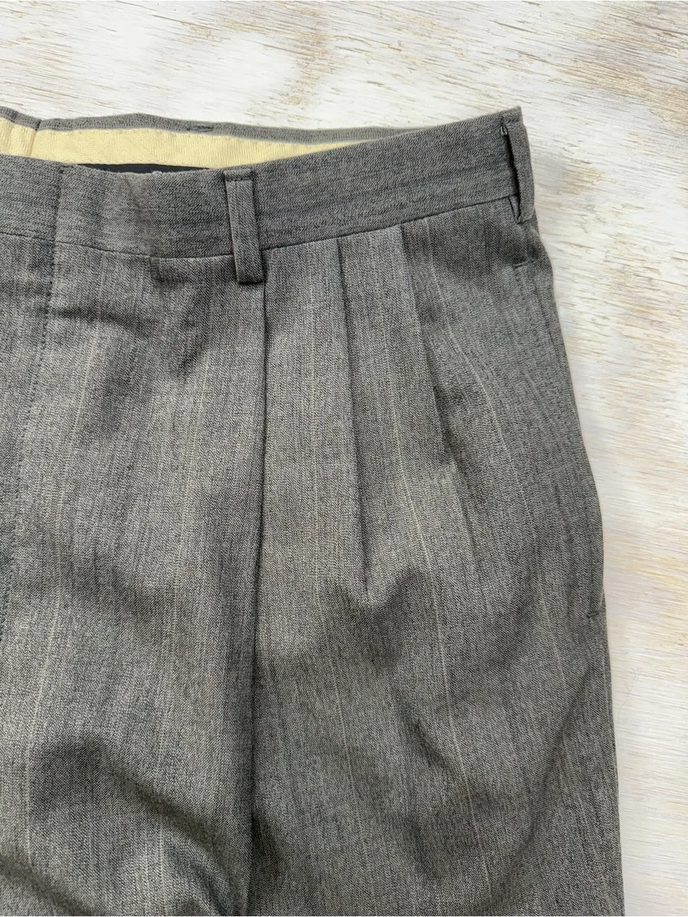 Christian Dior Triple Pleated 34x30.5 Men's Gray Tailored Dress Pants
